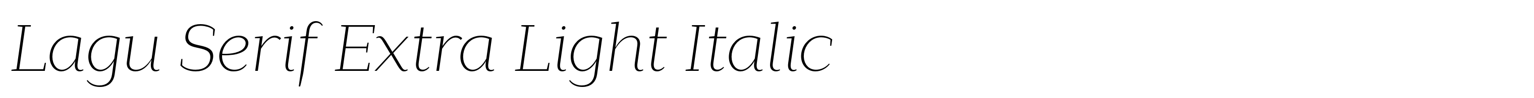 Lagu Serif Extra Light Italic